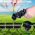 Built-in cutter trims the tie tail